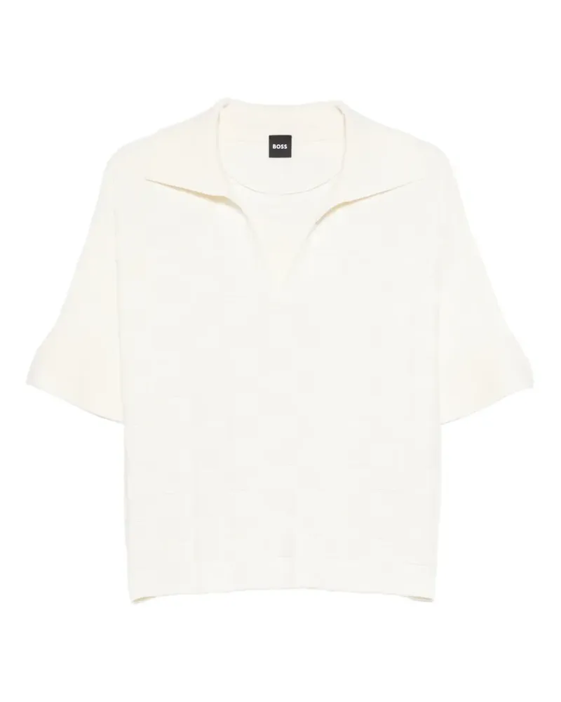 HUGO BOSS Fapavero T-Shirt mit V-Ausschnitt - Nude Nude