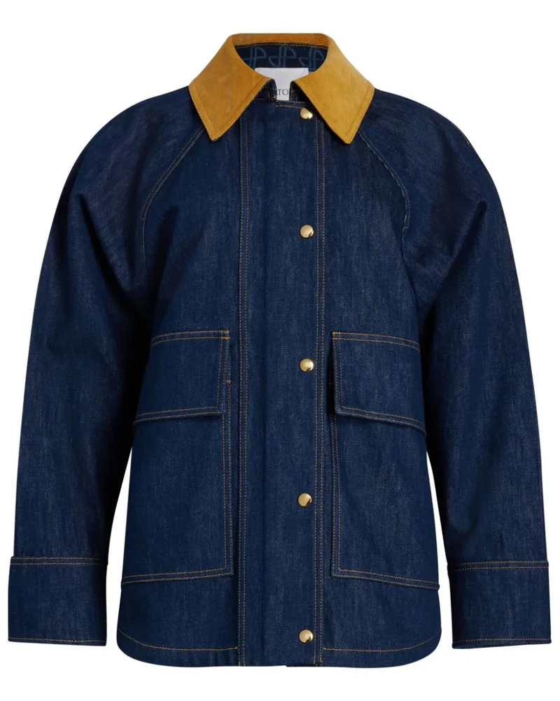 Patou Parka aus Denim Blau