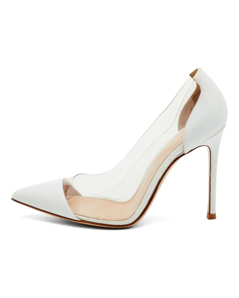 Gianvito Rossi Plexi pointed-toe pumps - Weiß Weiß
