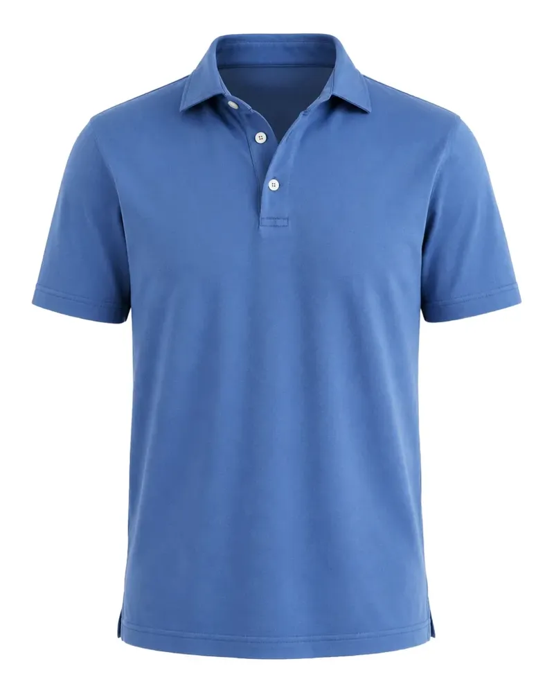 Fedeli Poloshirt aus Jersey - Blau Blau
