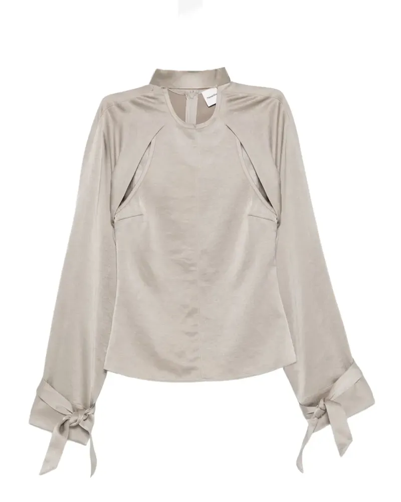Nanushka Bolero mit abnehmbarem Schleifendetail - Grau Grau