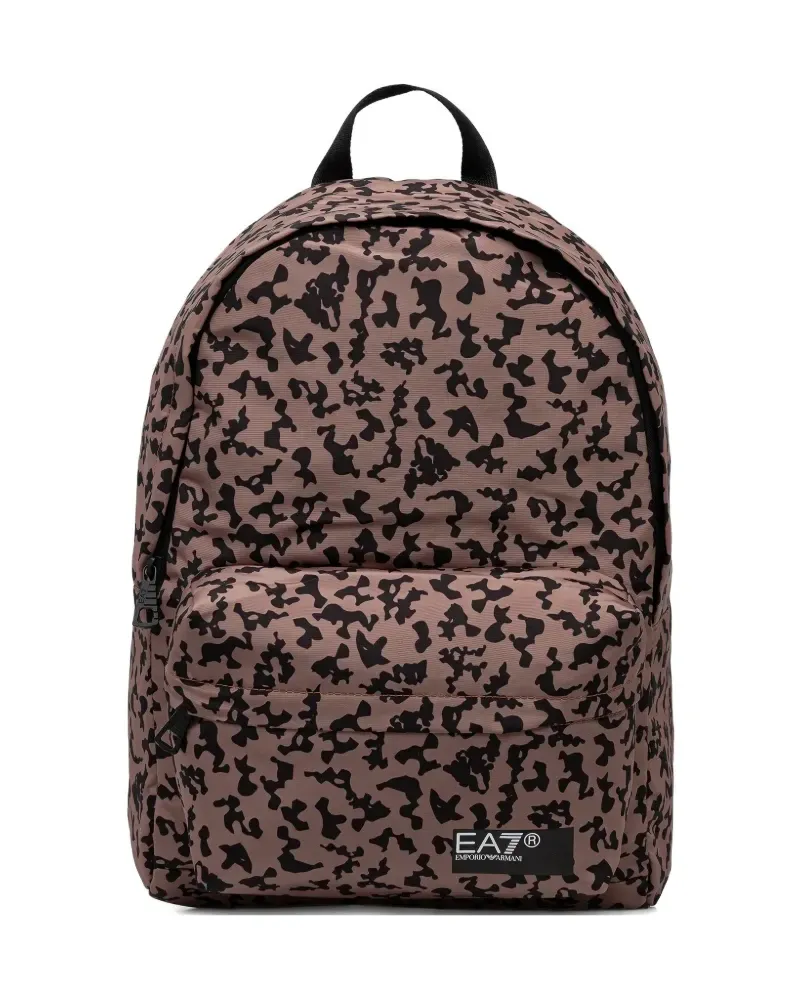 EA7 printed backpack - Braun Braun