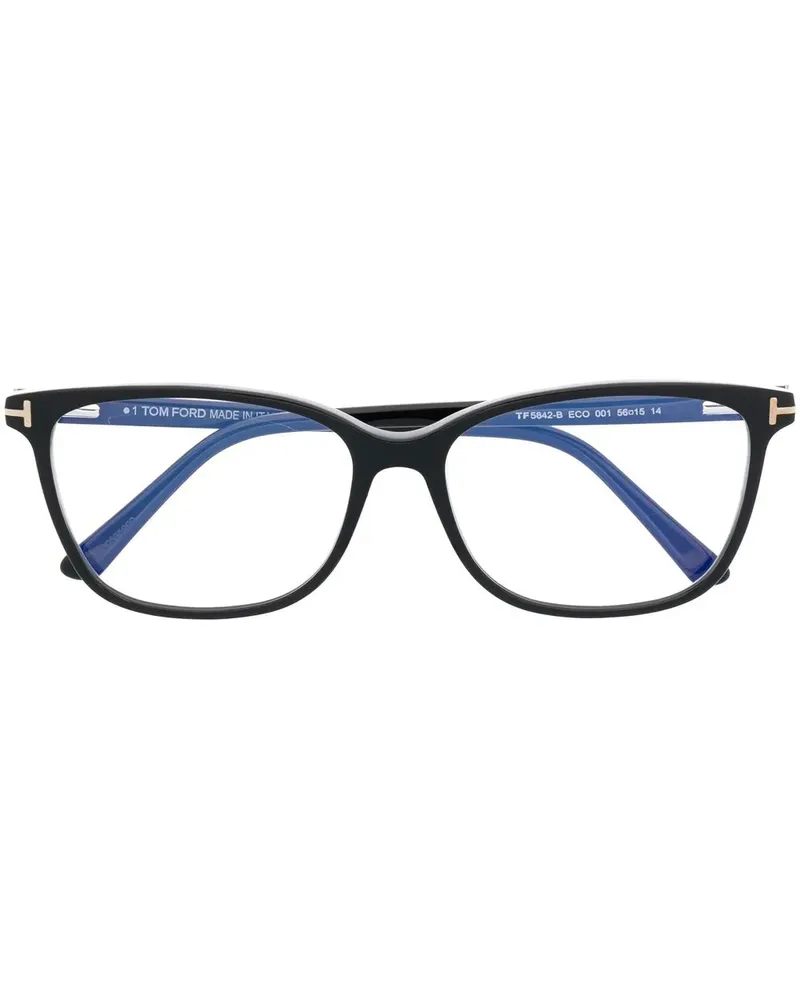 Tom Ford Brille mit eckigem Gestell - Schwarz Schwarz