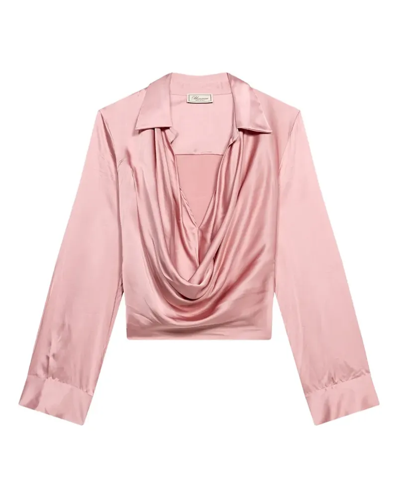 Blumarine draped satin blouse - Rosa Rosa
