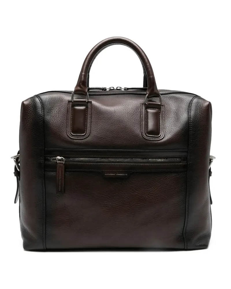 Officine Creative Italia Jules 007 briefcase - Braun Braun