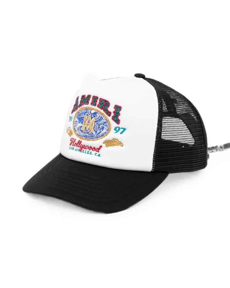 Amiri embroidered mesh-panel trucker cap - Weiß Weiß