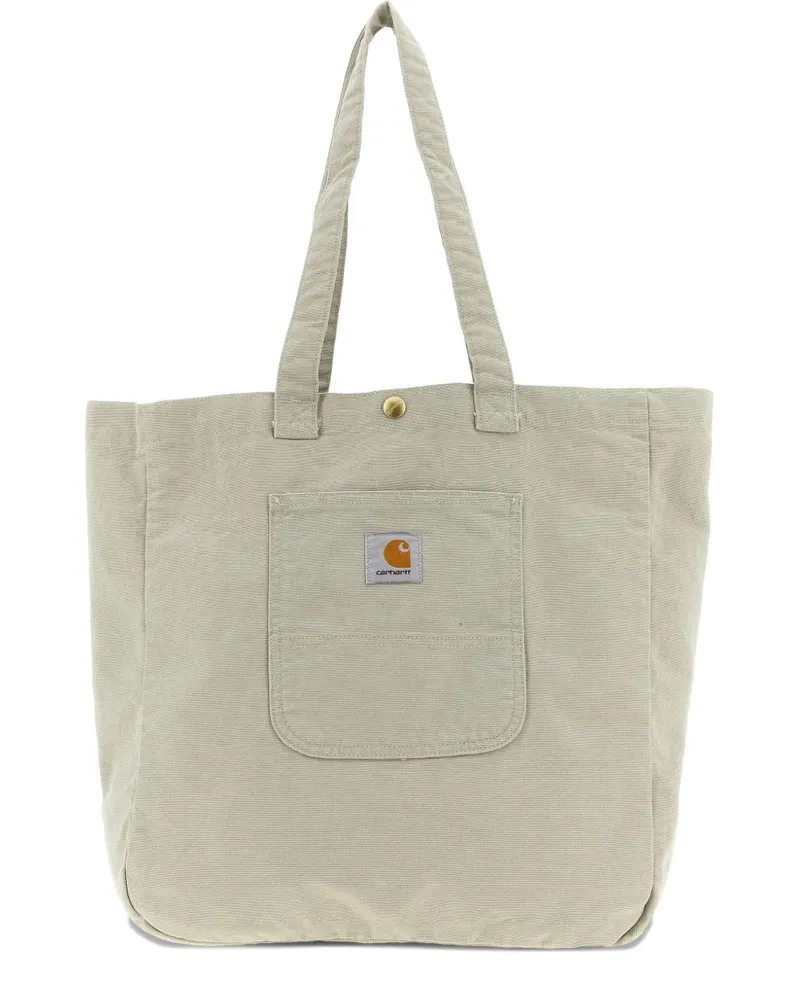 Carhartt WIP logo patch bayfield shopping bag - Nude Nude