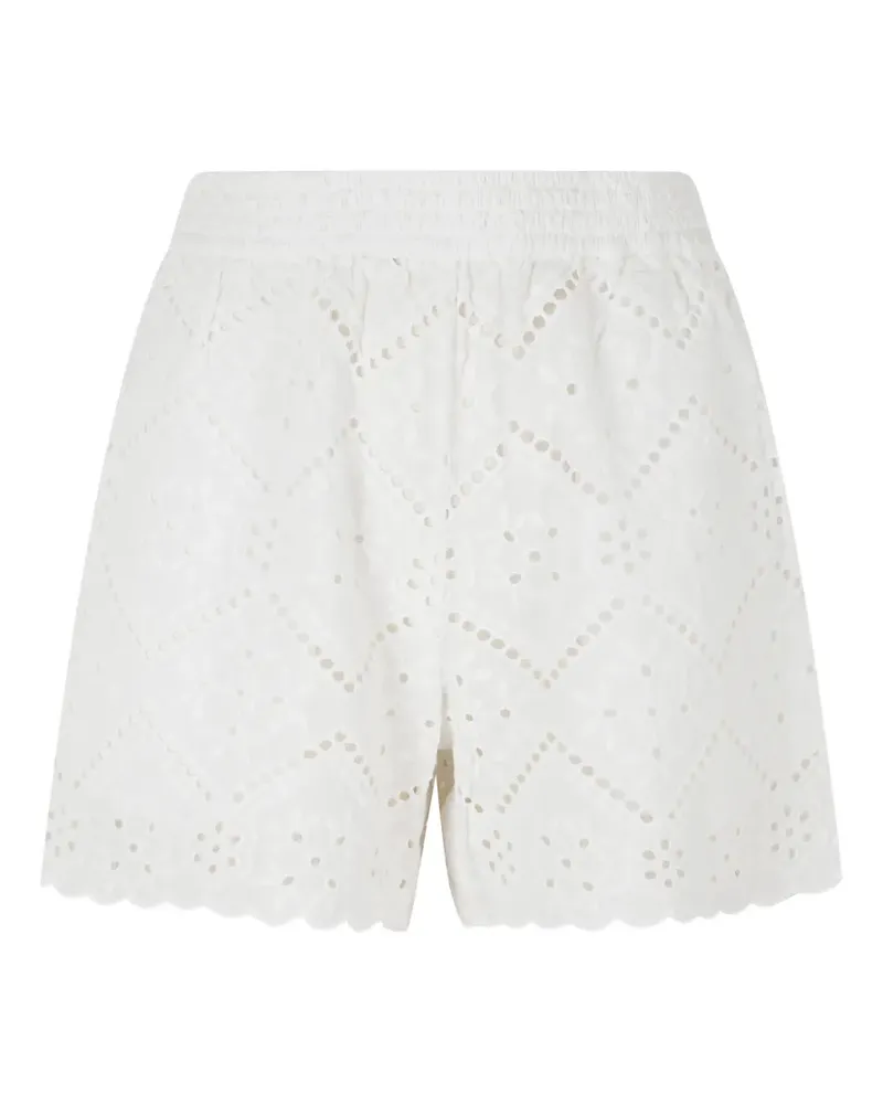 MC2 Saint Barth Meave Shorts mit Lochstickerei - Weiß Weiß