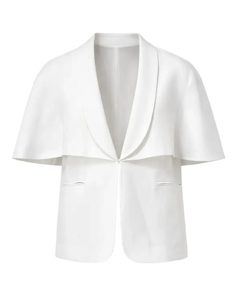 Twin-Set notched cape jacket - Weiß Weiß