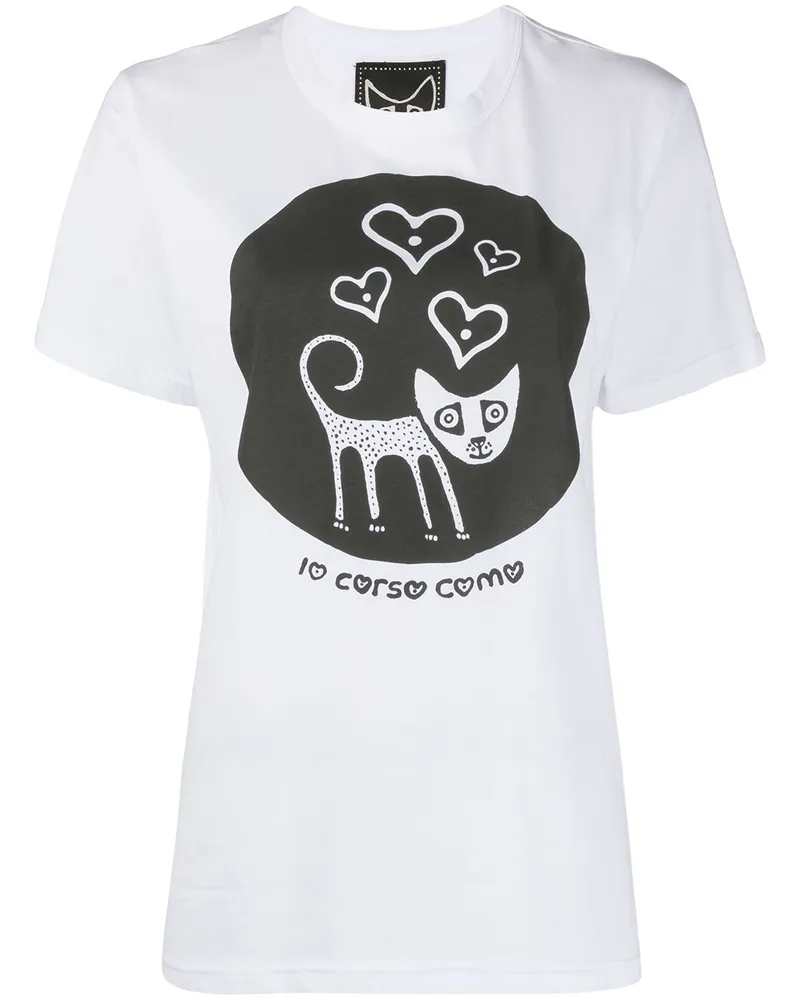 10 Corso Como T-Shirt mit grafischem Print Weiß