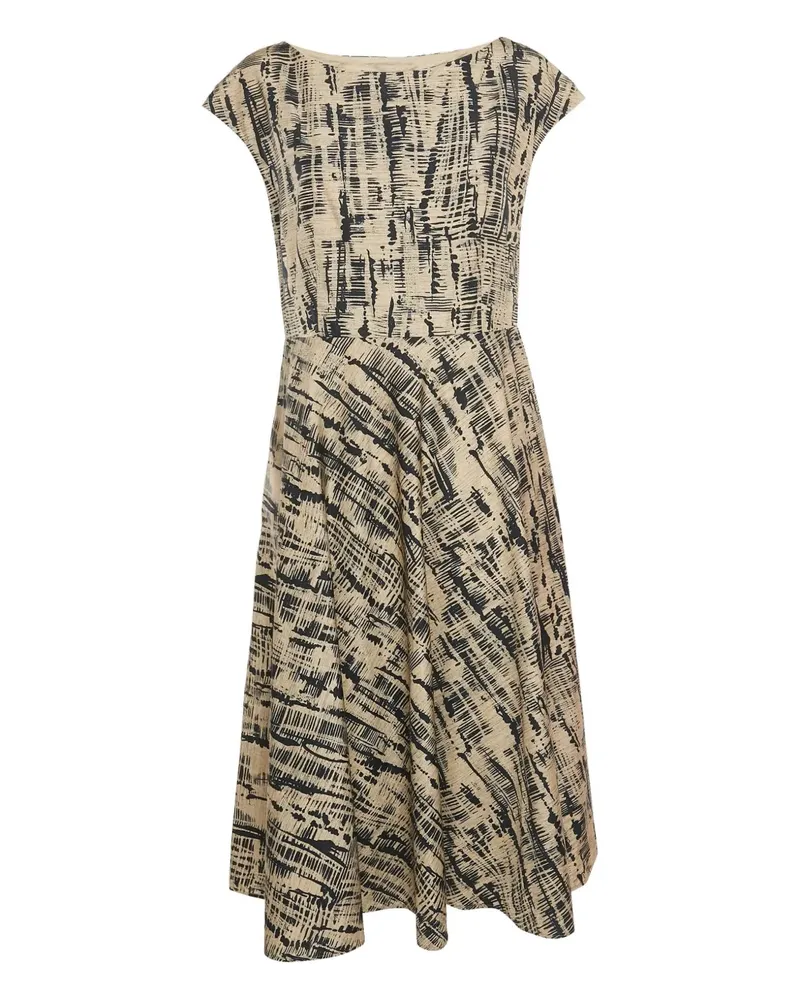 Max Mara Midikleid mit Print - Nude Nude
