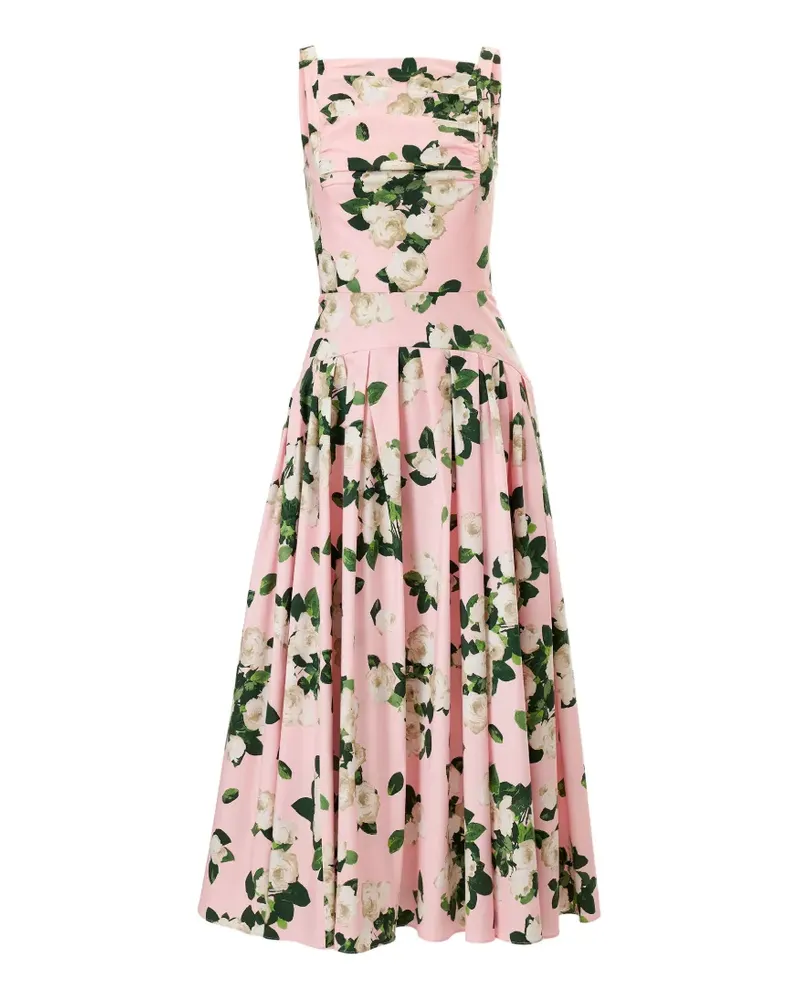 Carolina Herrera New York floral-print midi dress - Rosa Rosa