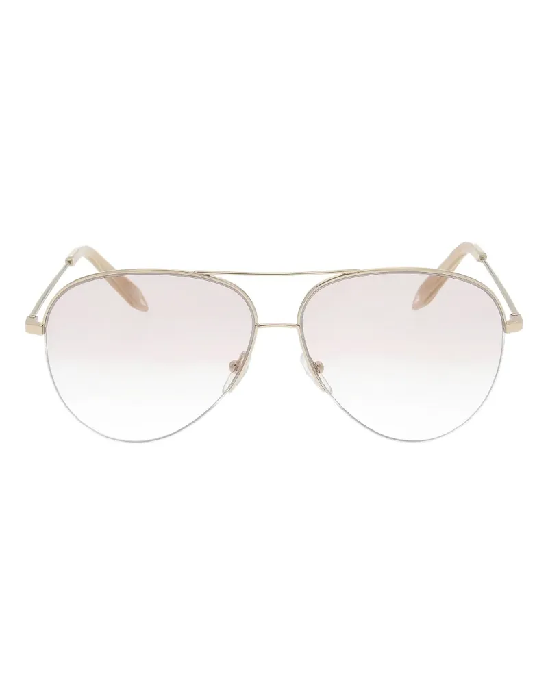 Victoria Beckham Sonnenbrille mit Doppelsteg - Gold Gold