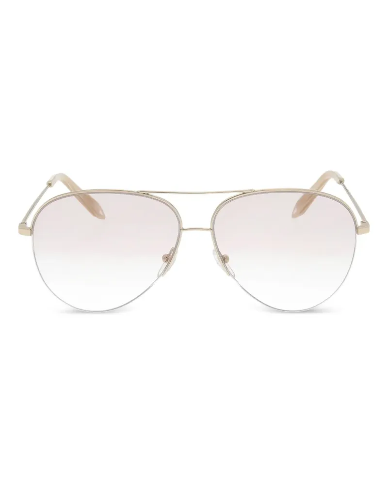 Victoria Beckham Sonnenbrille mit Doppelsteg - Gold Gold