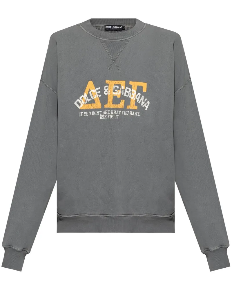 Dolce & Gabbana Sweatshirt mit Print - Grau Grau