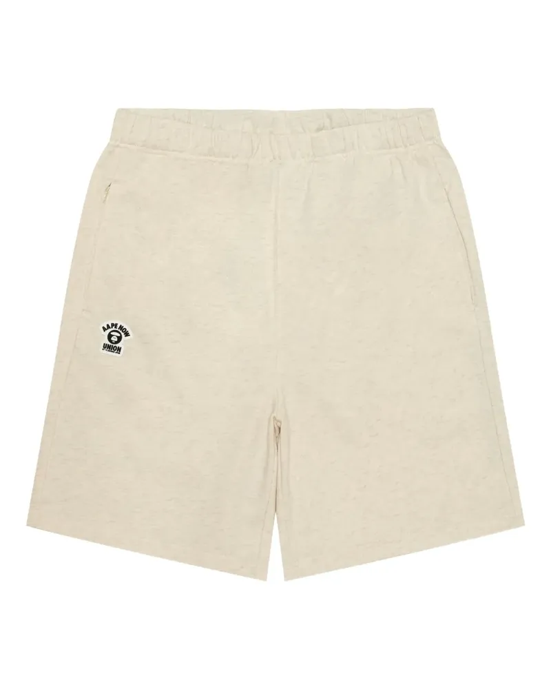 BAPE Joggingshorts mit Logo-Patch - Nude Nude