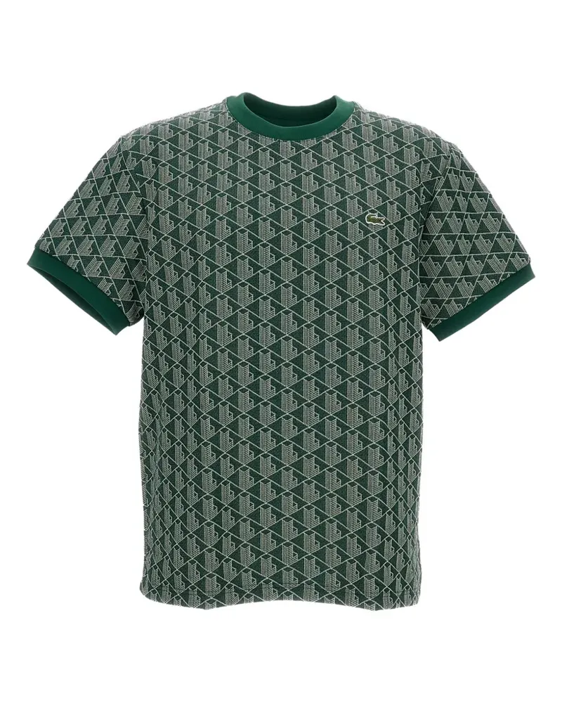Lacoste T-Shirt mit geometrischem Print - Grün Grün