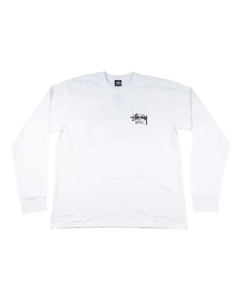 Stüssy Seoul Langarmshirt - Weiß Weiß