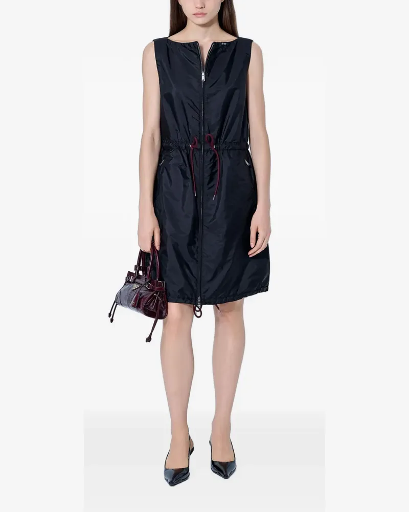 Prada lightweight Re-Nylon mini-dress - Schwarz Schwarz