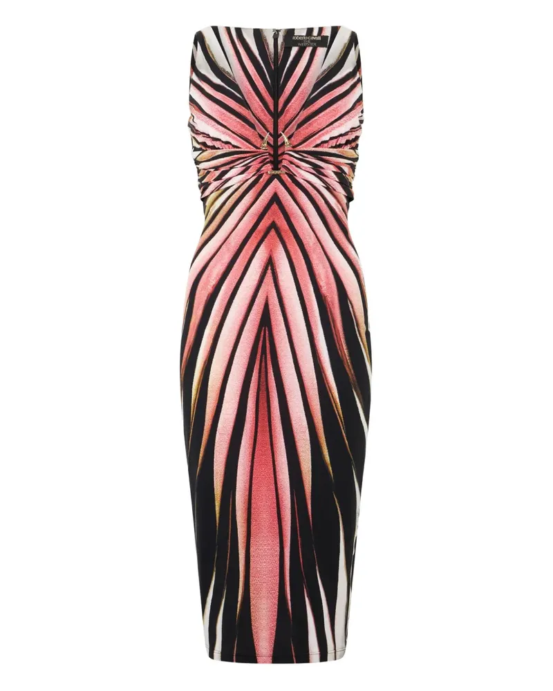 Roberto Cavalli Kleid mit Ray of Pink-Print - Rosa Rosa