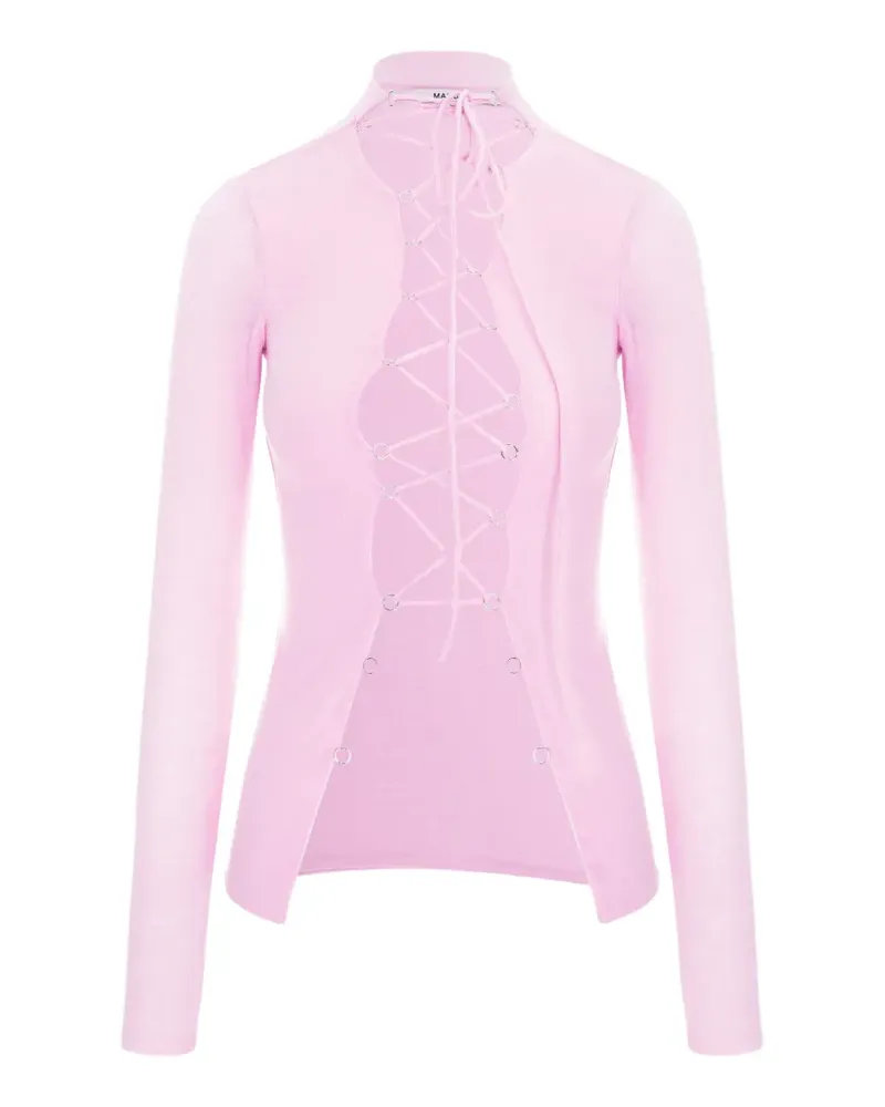 MANURÍ Jamie lace-up top - Rosa Rosa