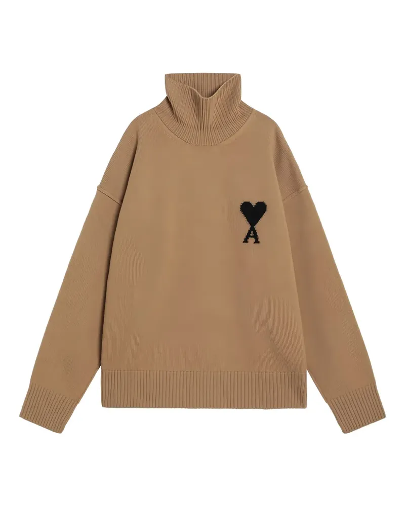 AMI Paris Ami de Coeur Pullover mit Monogramm - Braun Braun