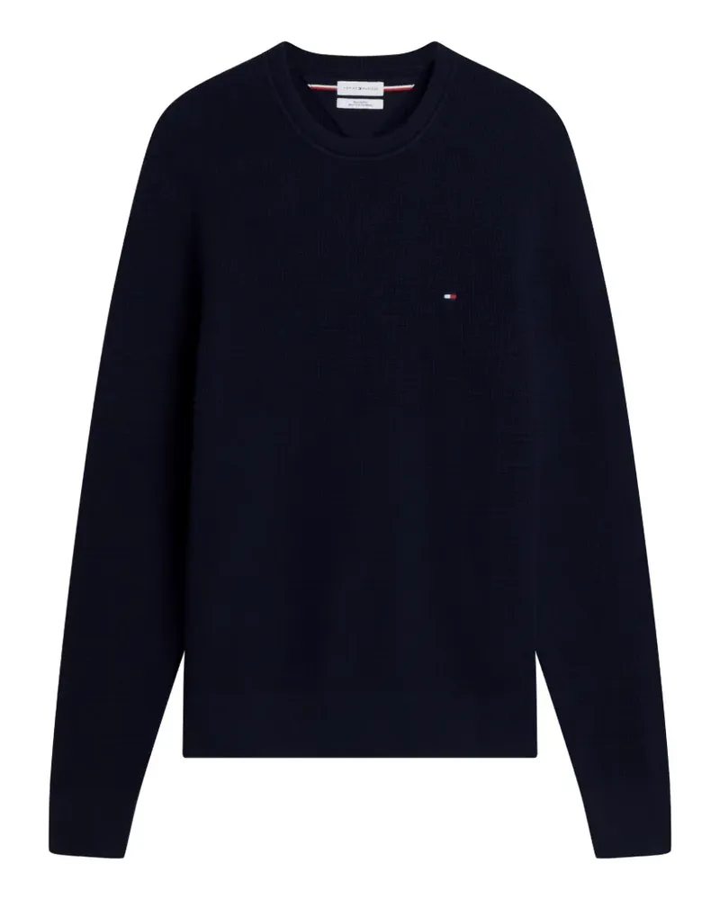 Tommy Hilfiger waffle-knit crew-neck sweater - Blau Blau