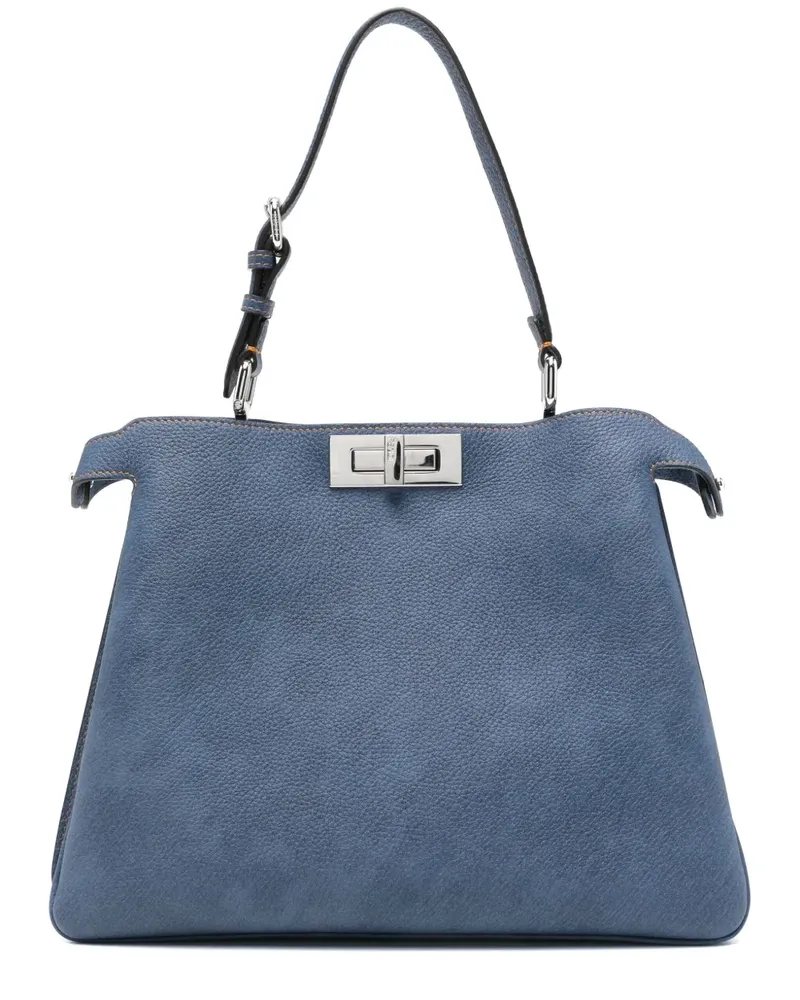 Fendi Mittelgroße Peekaboo Soft Handtasche - Blau Blau