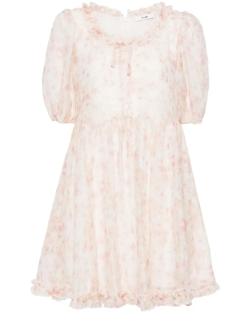 b+ab Minikleid mit Batikmuster - Rosa Rosa