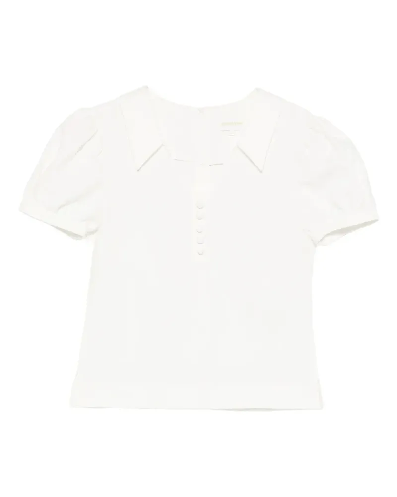 SHUSHU/TONG Oberteil mit Reverskragen - Weiß Weiß