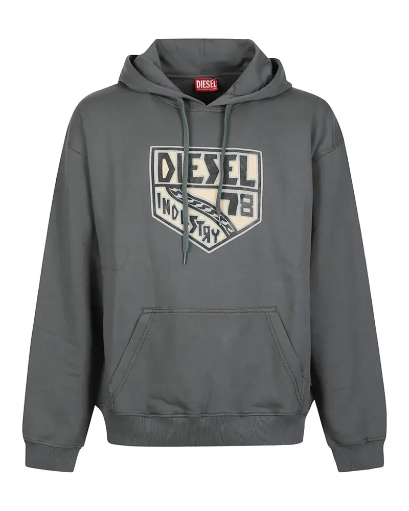 Diesel Hoodie mit Logo-Print - Grau Grau