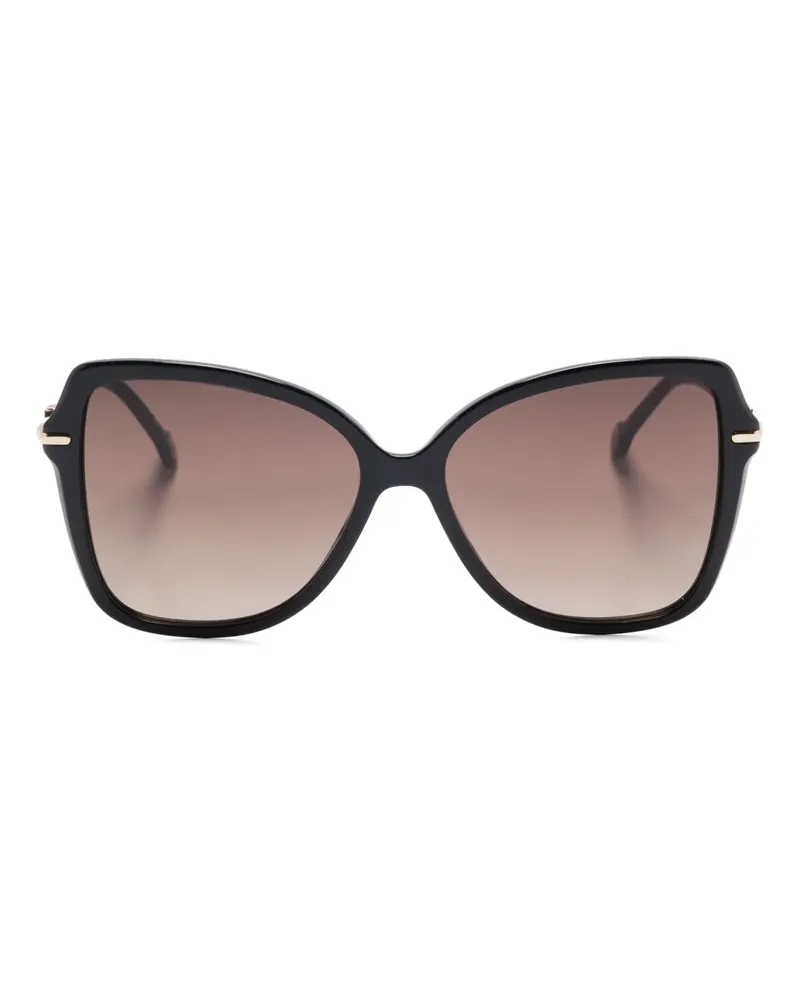 Carolina Herrera New York Sonnenbrille im Butterfly-Design - Schwarz Schwarz