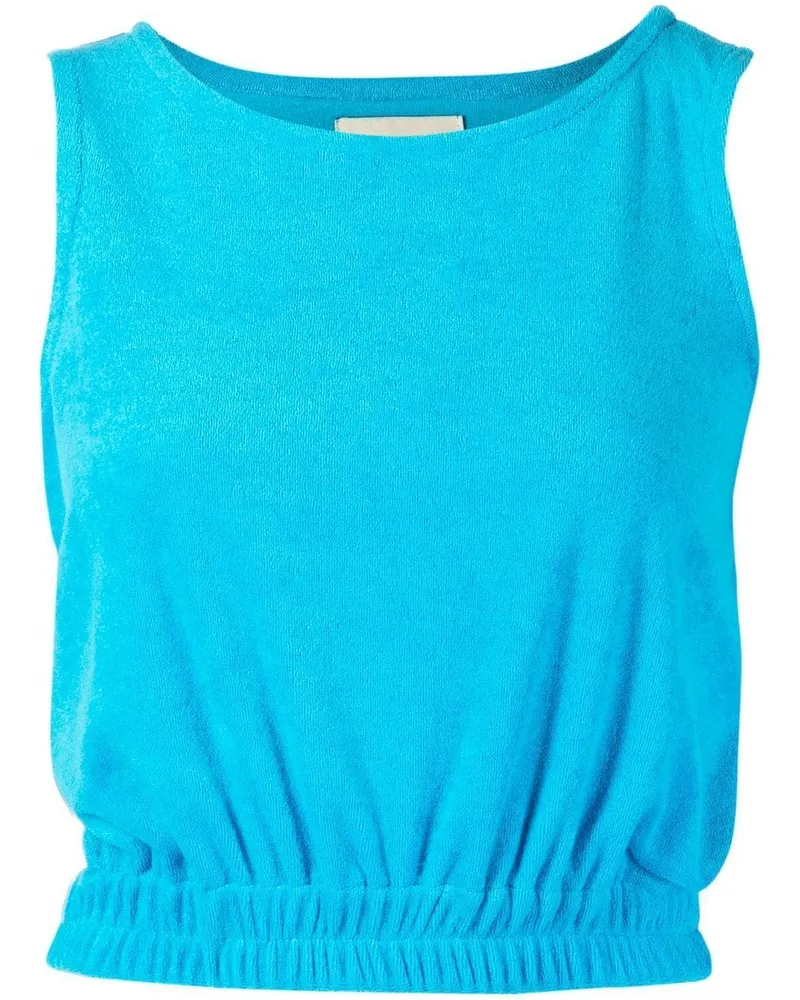 Bambah Top mit Frottee-Effekt - Blau Blau