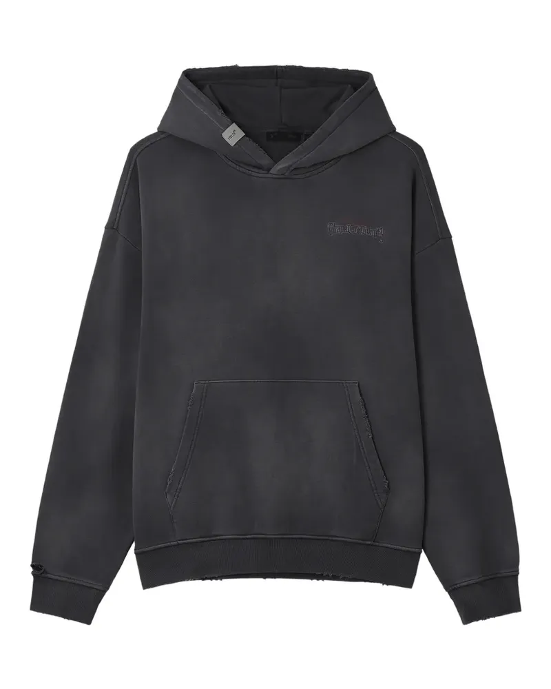 FIVE CM Hoodie im Distressed-Look - Schwarz Schwarz