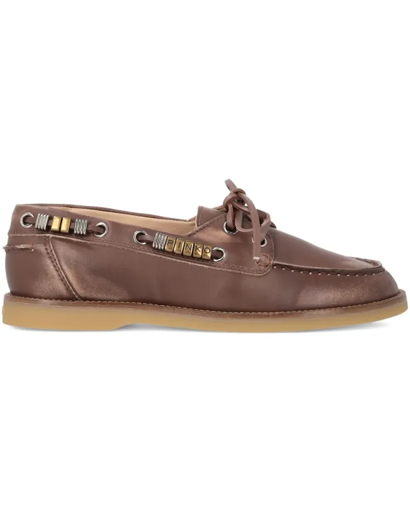 Pinko Loafer mit Logo - Braun Braun