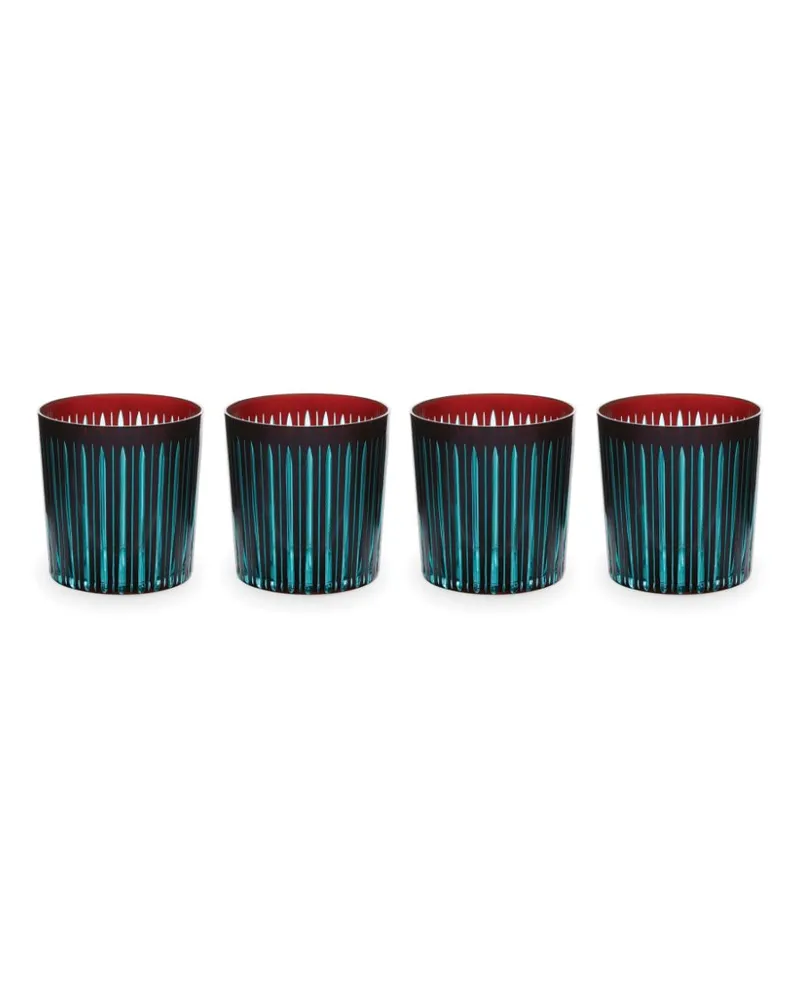 L’OBJET Prism Old Fashioned Gläser (4er-Set) - Rot Rot