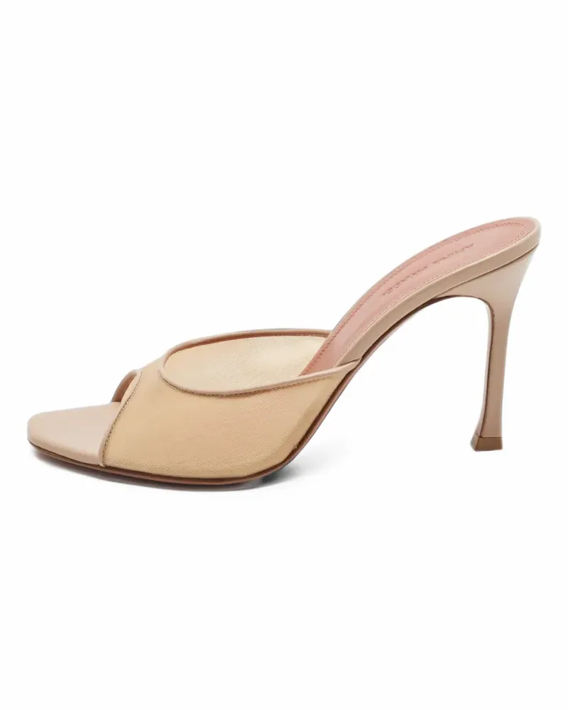 Amina Muaddi Alexa Sandalen aus Mesh - Nude Nude