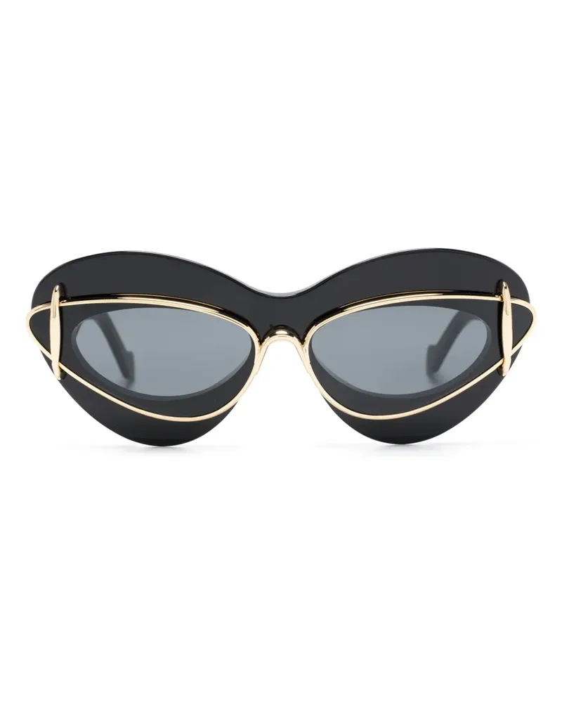 Loewe Sonnenbrille mit Cat-Eye-Gestell - Schwarz Schwarz