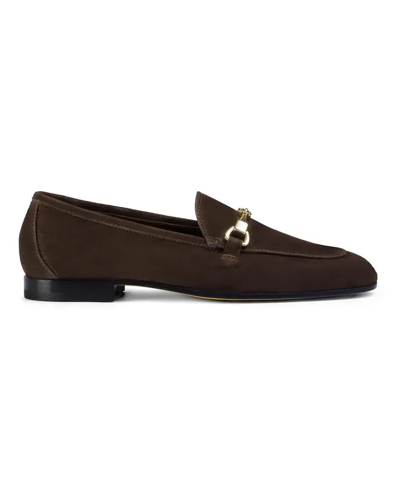Doucal´s metal-detail suede loafers - Braun Braun