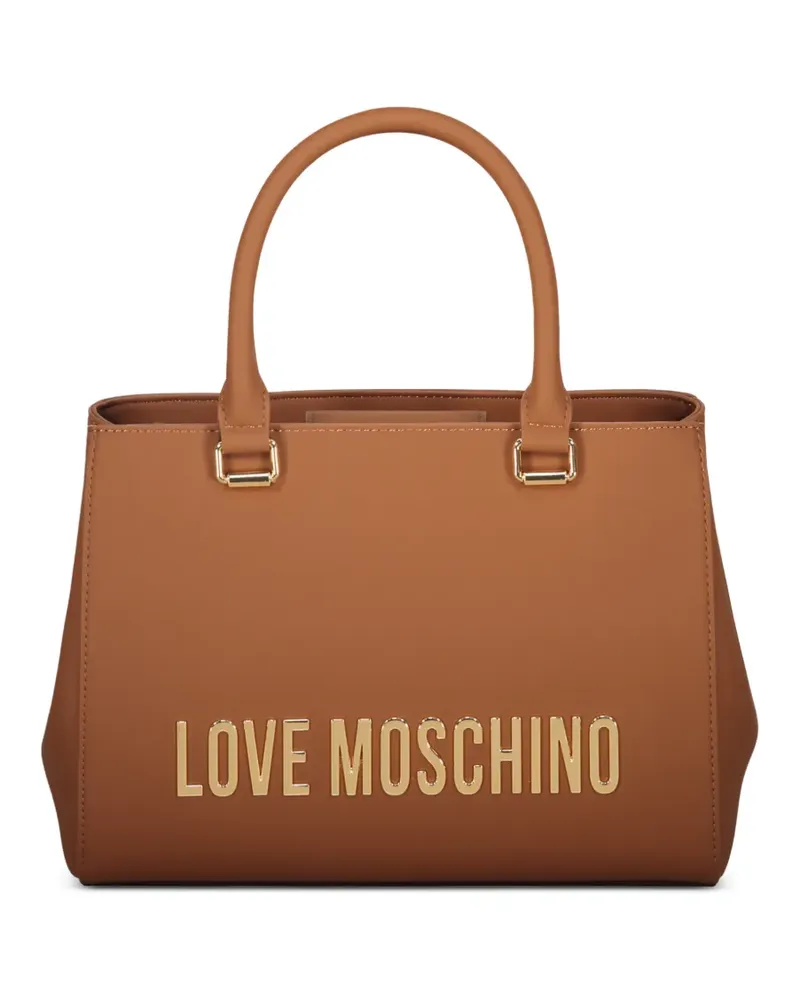 Moschino logo detail tote bag - Nude Nude