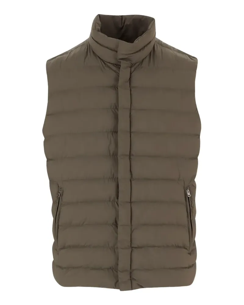 Herno high-neck padded gilet - Braun Braun
