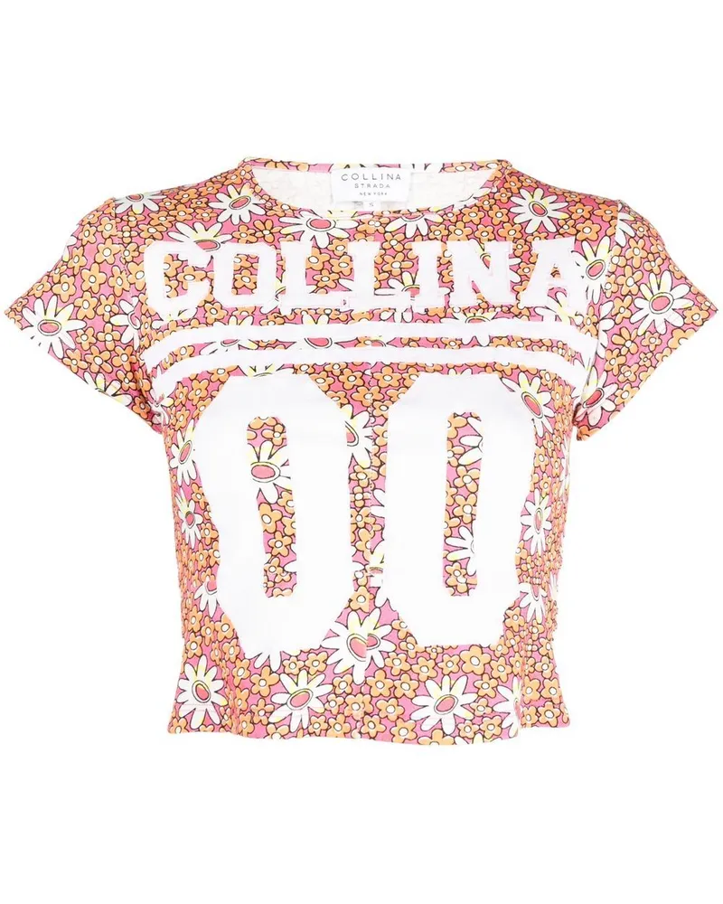 Collina Strada T-Shirt mit Logo-Print Rosa