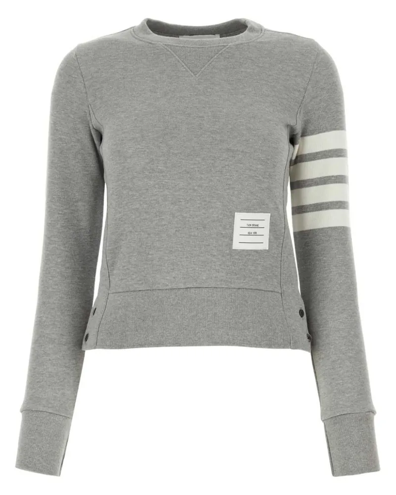 Thom Browne Gestreiftes Sweatshirt - Grau Grau