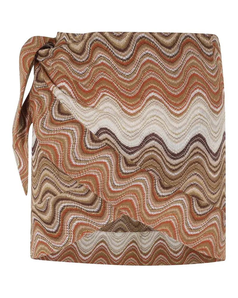 MC2 Saint Barth Angie zig-zag wrap skirt - Nude Nude