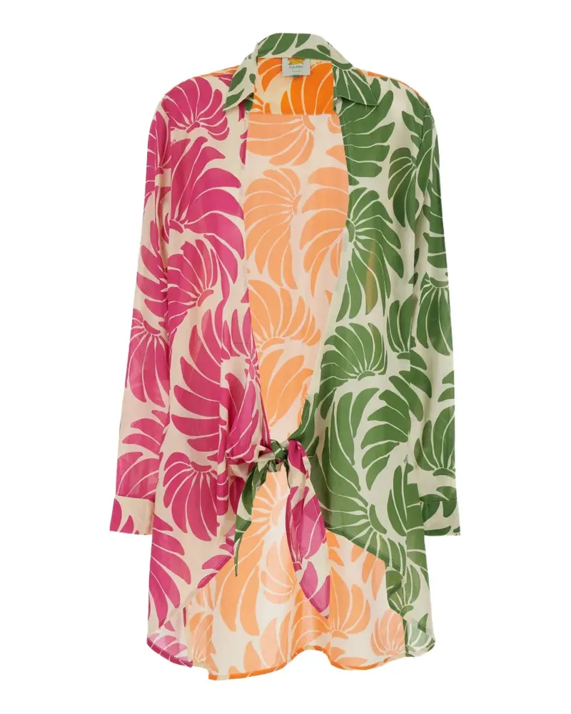FARM Rio floral beach cover-up - Nude Nude