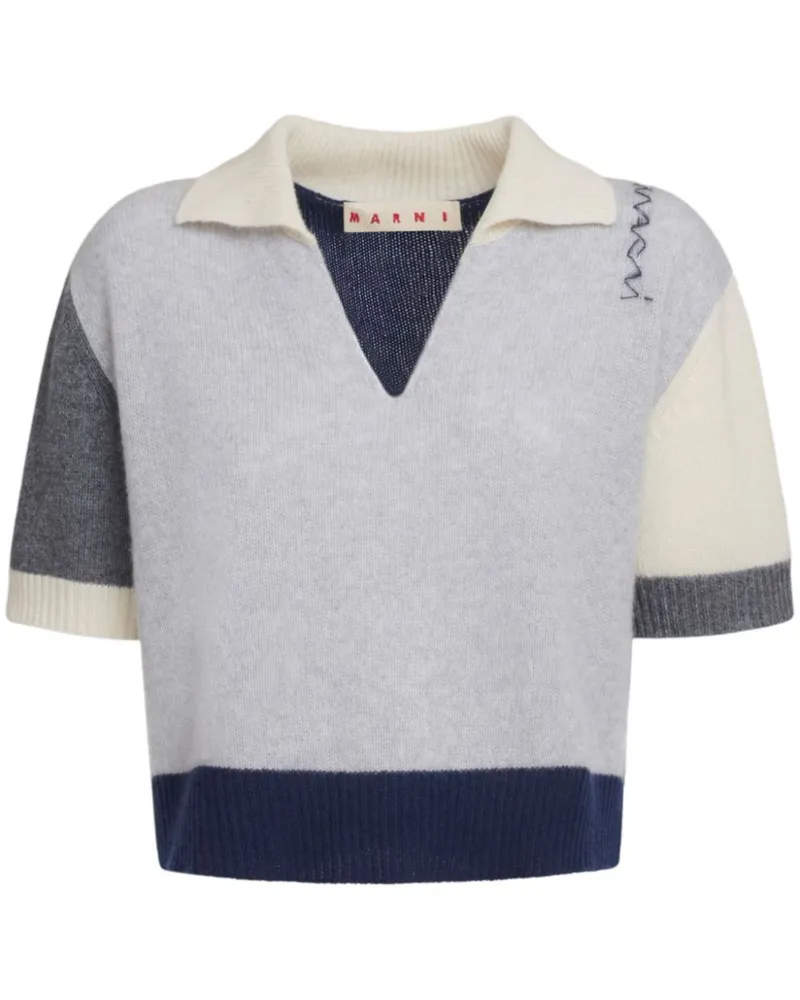Marni T-Shirt mit V-Ausschnitt - Grau Grau
