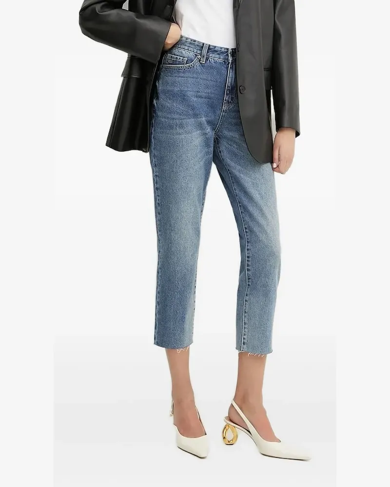 Armani Exchange Ausgefranste Five-Pocket-Jeans - Blau Blau