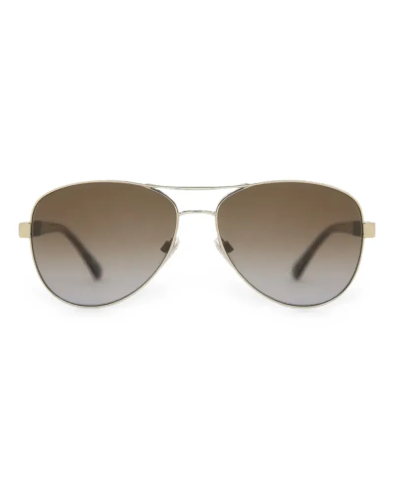 Burberry Pilotenbrille mit Check-Muster - Gold Gold