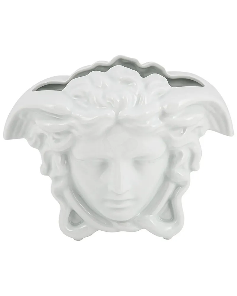 Versace Medusa Grande Vase aus Porzellan 15cm - Weiß Weiß