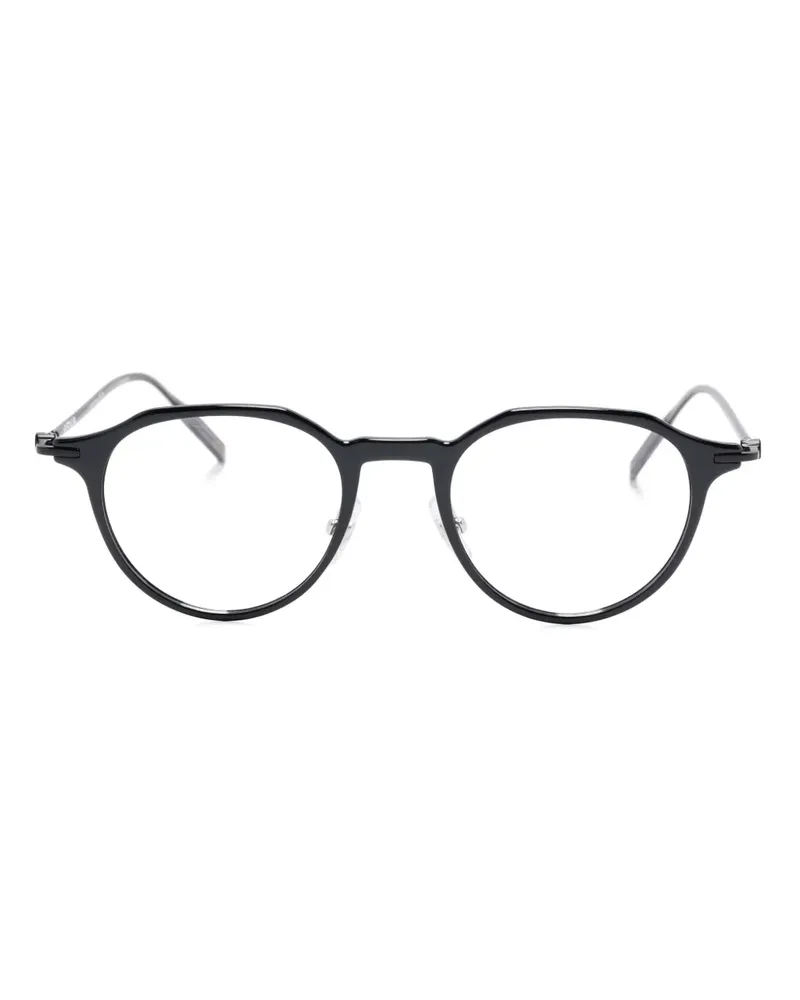 Montblanc Brille mit rundem Gestell - Schwarz Schwarz